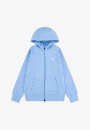 Jordan HOOP UNISEX - Majica s kapuljačom i patentnim zatvaračem - university blue