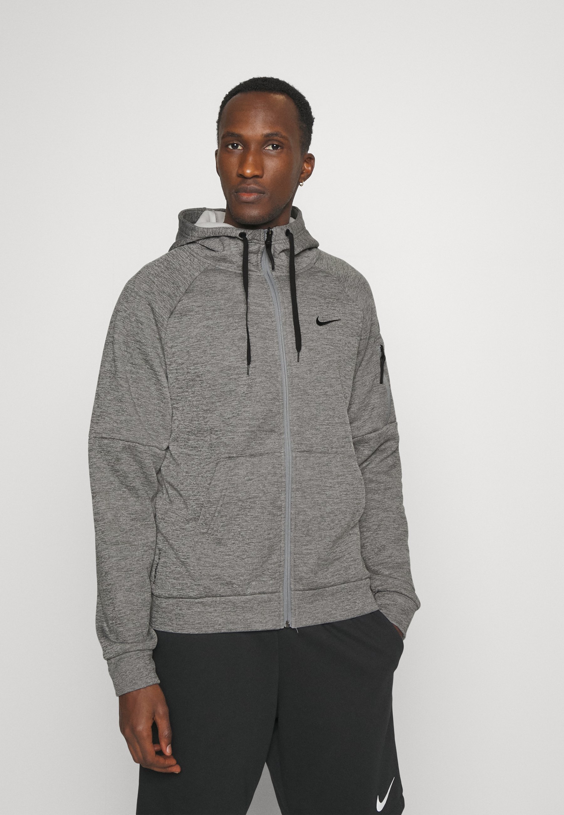 Volcom Felpa Con Cappuccio Uomo Sngl STN Zip Fleece – Grigio, Cotone E Poliestere Riciclato, Tasca A Marsupio