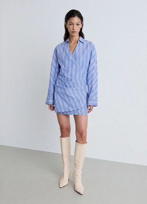 Calliope, ABITO RIGHE - Abito a camicia - var celeste scuro