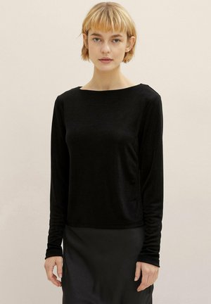 MIT SMOCK DETAIL - Top s dlouhým rukávem - deep black