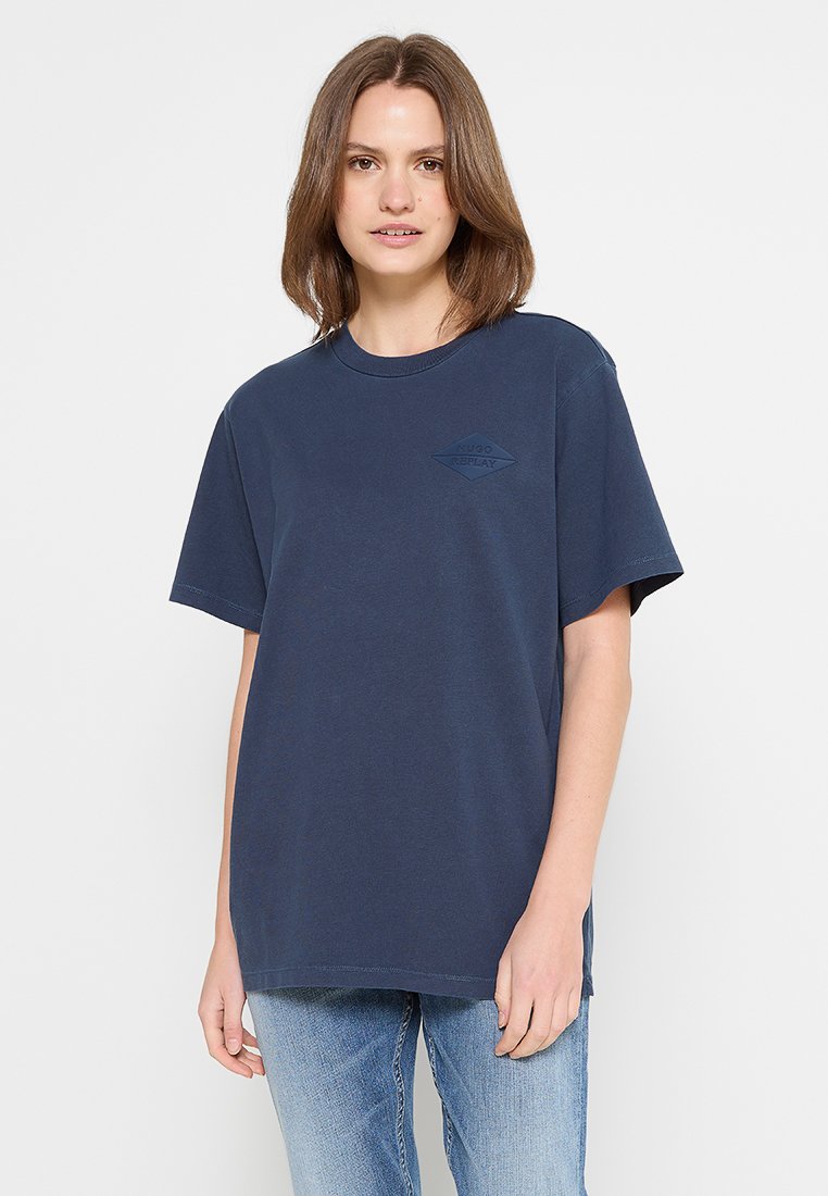 Replay T-shirt basic blauw Replay T-shirt basic blauw