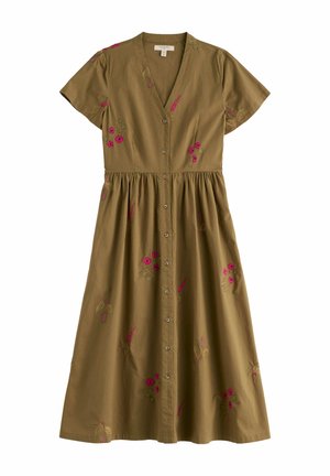 Seasalt Cornwall, SEASALT CORNWALL FOWEN SHIRT DRESS - Robe chemise - green - flora embroidery fern moss