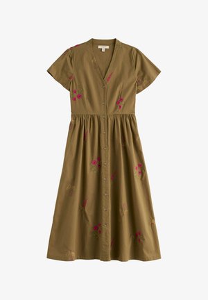Seasalt Cornwall, SEASALT CORNWALL FOWEN SHIRT DRESS - Robe chemise - green - flora embroidery fern moss