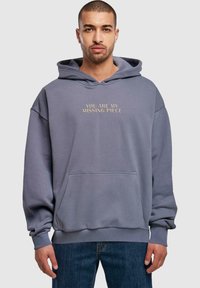 Merchcode MISSING PIECE ULTRA HEAVY - Felpa con cappuccio - vintageblue