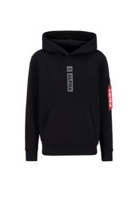 Alpha Industries - HOODY - Kapuutsiga pusa - black Väikepilt 1