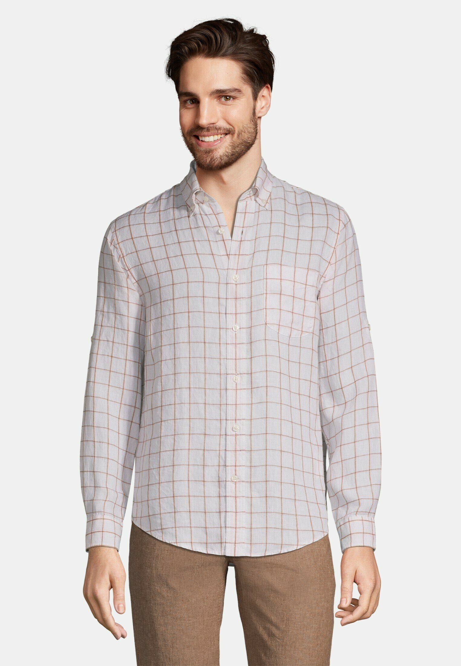 Chemise rayée effet lin garçon - jaune pastel, Garçon