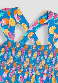 JoJo Maman Bébé CRAB CROSS BACK SMOCKED REGULAR FIT - Nappali ruha -  blue summer fruits