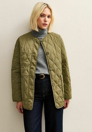 LONGLINE QUILTED - Übergangsjacke - khaki