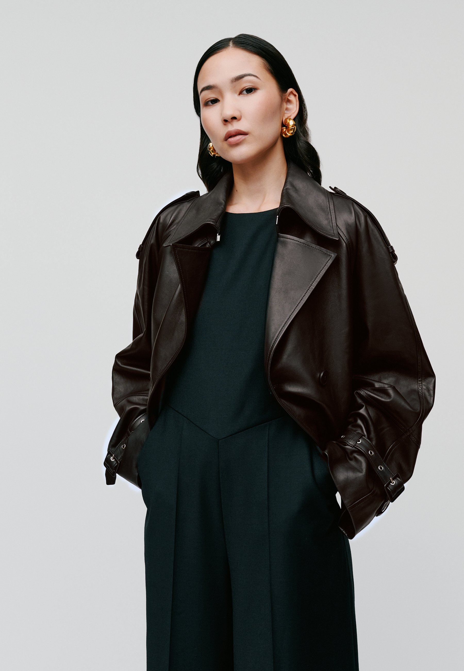 IVY OAK IOLUNA TRENCH - Leather jacket - schokolade/brown - Zalando.ie