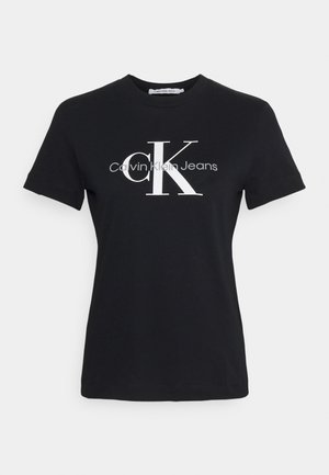 Calvin Klein Jeans CORE MONOGRAM REGULAR - Potiskana majica - black