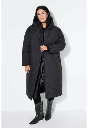 STEPPMANTEL, OVERSIZED, KAPUZE, 2-WEGE-ZIPPER - Zimní kabát - black