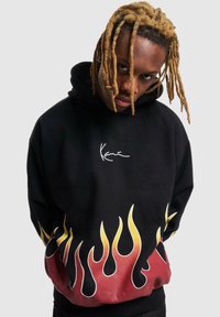 Karl Kani SMALL SIGNATURE FLAME OS - Kapucnis pulóver - black
