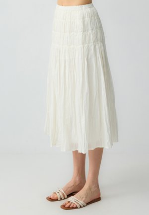 Jimmy Key RELAXED FIT HIGH WAIST MIDI  - Gonna a campana - ecru