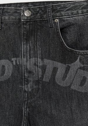 PULL&BEAR Denimové šortky - black