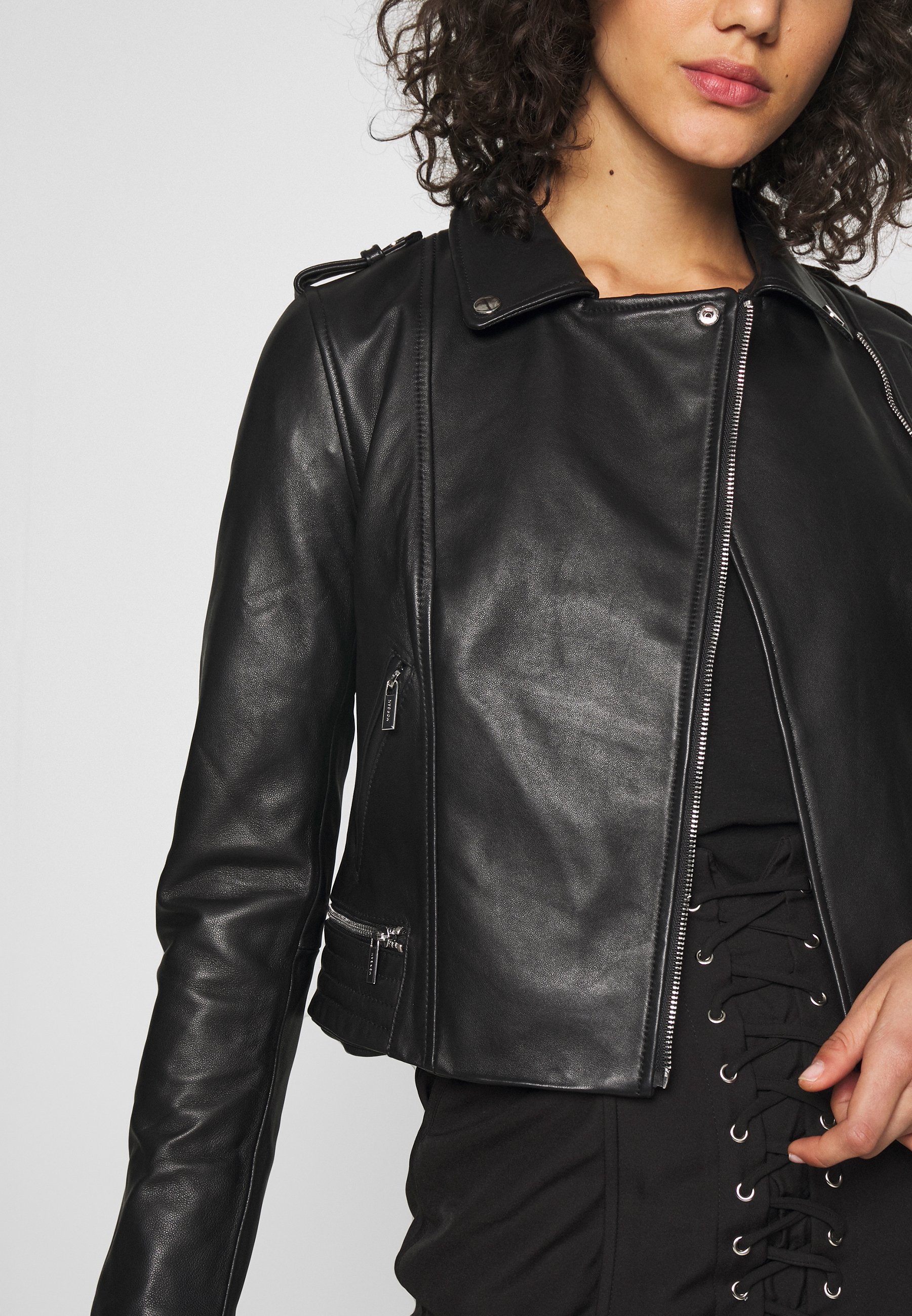 Morgan Veste en cuir noir ZALANDO.FR Morgan Veste en similicuir noir ZALANDO.FR