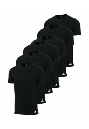6ER PACK - CREW NECK ACTIVE CORE EINFARBIG - Hemd - schwarz