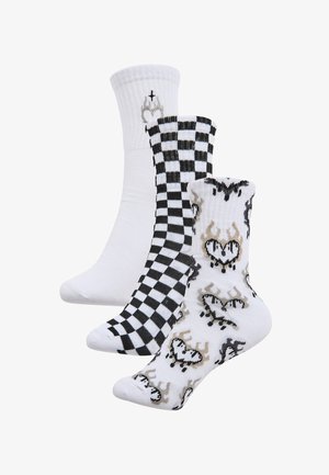 Terranova PACK 3 PAIA DI A FANTASIA CON CUORI E SCACCHI - Calze - var grigio