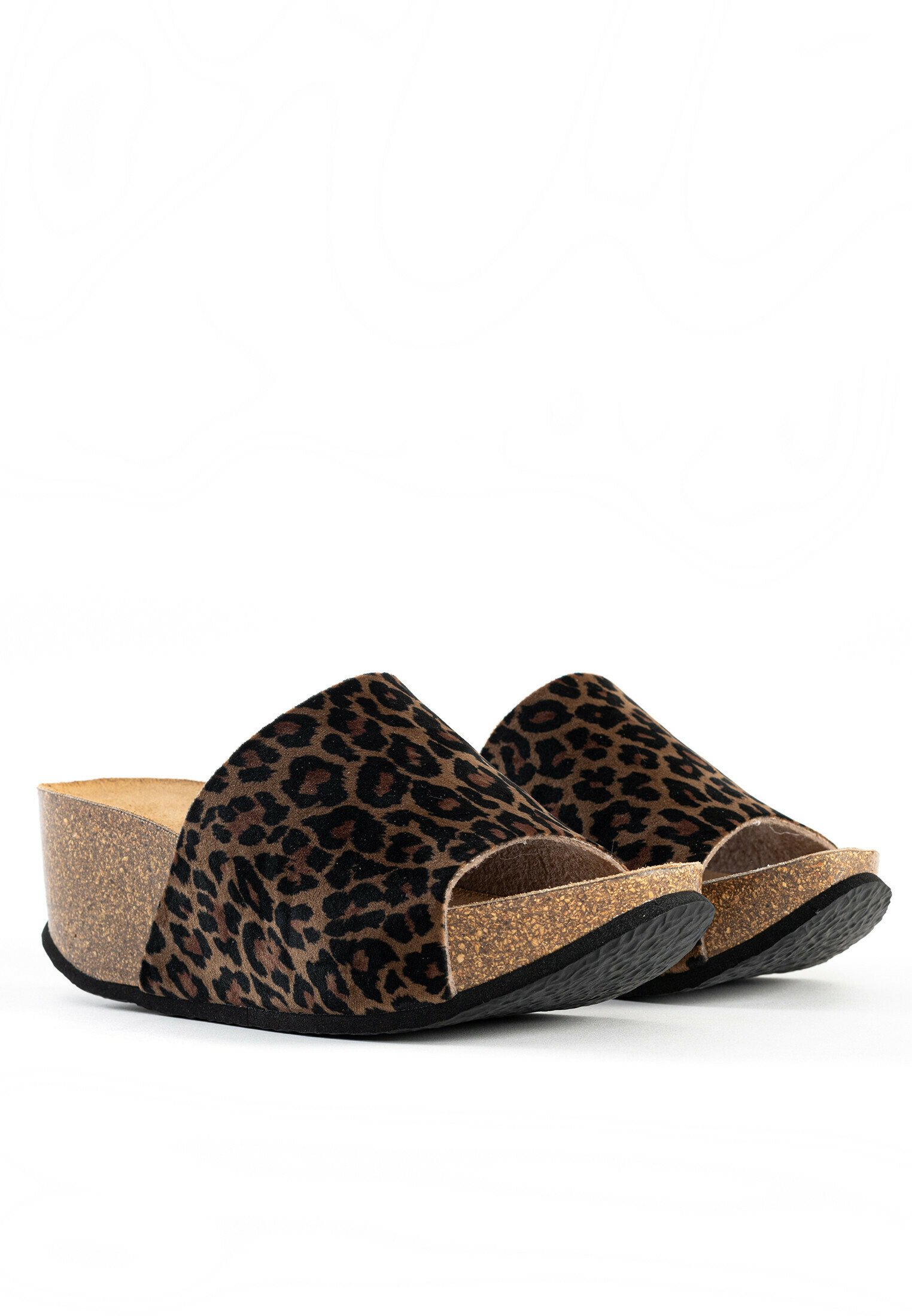 BAYTON FUERTE - Muiltjes met hak - leopard print/laser denim - Zalando.nl