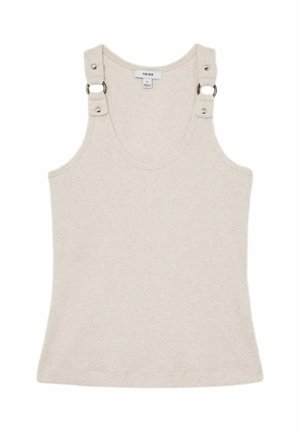 Reiss, REGULAR FIT - BELLA STRETCH HARDWARE-DETAIL VEST . - Top - neutral marl