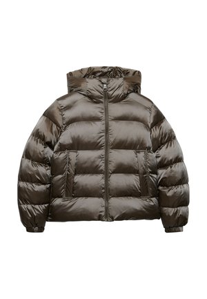 Superdry & Co, SUPERDRY HOODED SHINE PUFFER JACKET.. - Veste d'hiver - deep khaki green
