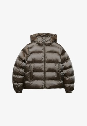 Superdry & Co, SUPERDRY HOODED SHINE PUFFER JACKET.. - Veste d'hiver - deep khaki green