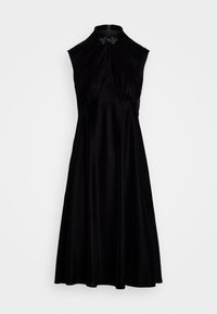 Lauren Ralph Lauren VELVET CAP-SLEEVE DRESS - Vapaa-ajan mekko - black velvet