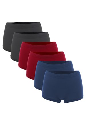 Fabio Farini 6ER PACK HIPSTER BOXER OHNE SEITLICHE NAHT - Pants - blau rot grau