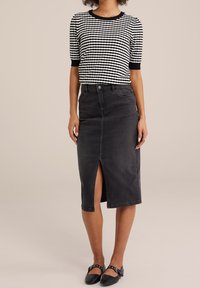 WE Fashion Stickad tröja - black