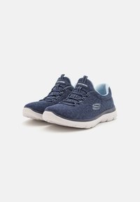 Skechers Sport SUMMITS - Slip-ons - navy/light blue