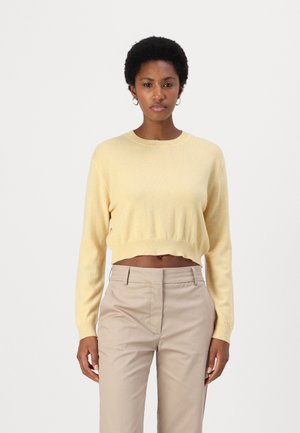 CROP LONG SLEEVE  - Jumper - butter