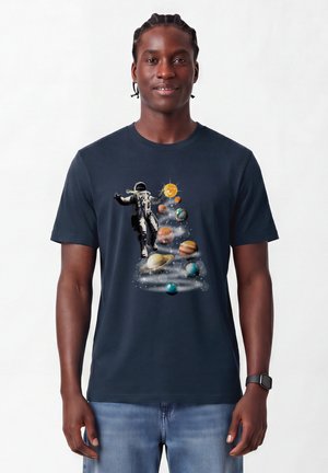 watapparel, WELTRAUMREISE UNISEX - T-Shirt print - french navy