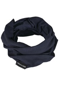 Tamsiai mėlynas begalinio šaliko dizainas, pagamintas iš minkštos, lengvos medžiagos, su suktais raštais ir matomu „Urban Classics“ ženklu.