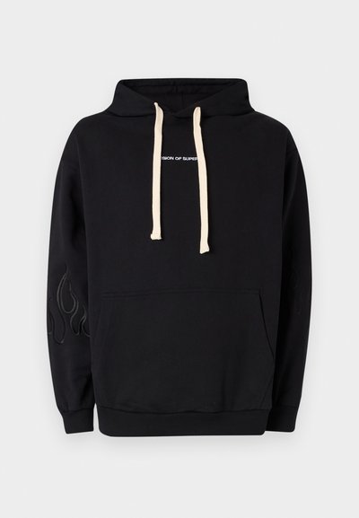 Vision of Super HOODIE WITH FLAMES - Hættetrøje - black