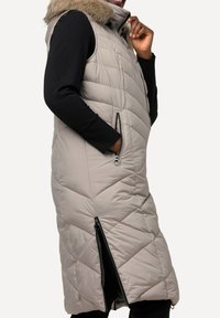 Ulla Popken WATER REPELLENT - Weste - dark putty