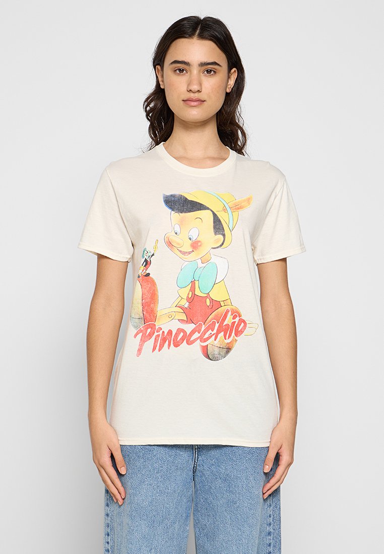 Disney T-shirt print beige