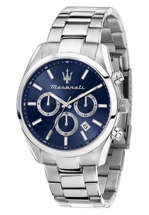 Maserati EDELSTAHL ATTRAZIONE KOLLEKTION - Chronograph - silber/blau