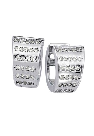 Balia CREOLE  - Earrings - weiß silberfarben