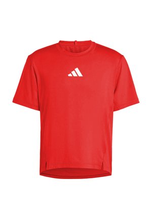 adidas Performance ADAPT WORKOUT - Camiseta estampada - bright red white