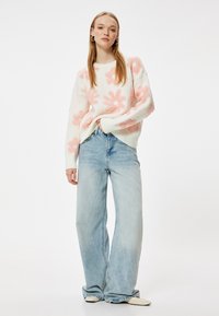 Koton FLORAL - Stickad tröja - pink