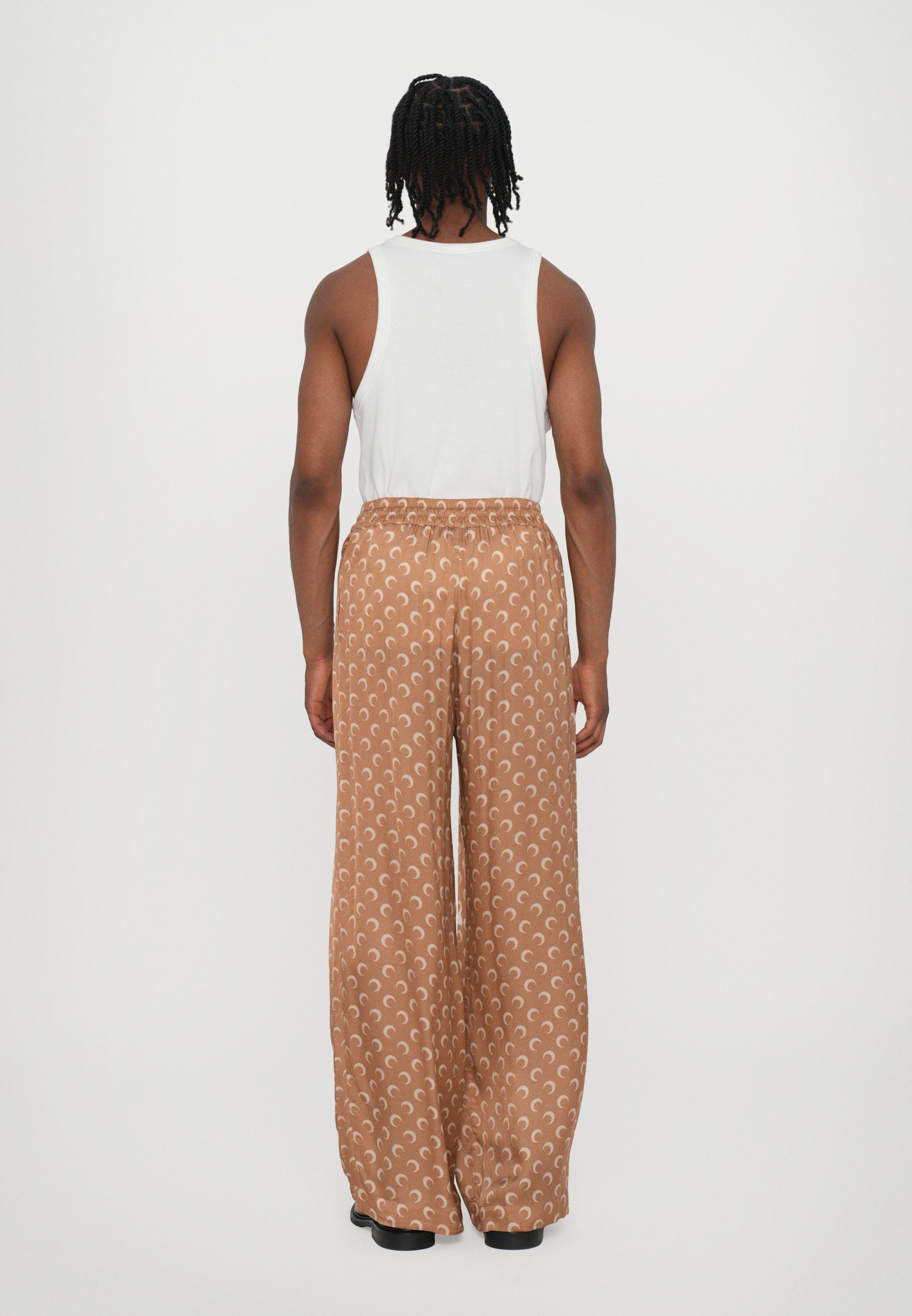 パンツ Marine Serre Satin Pants Moon MARINE SERRE MOON DRAWSTRING TROUSERS UNISEX - Trousers