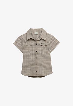 Bench, BENCH X SUPERDRY & CO BENCH FITTED CHECK SHORT SLEEVE SHIRT - Chemisier - light moody check ardwick green