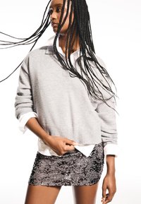 Bershka Bleistiftrock - mottled dark grey