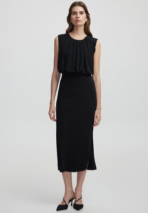 DRAPED - Jerseyjurk - black