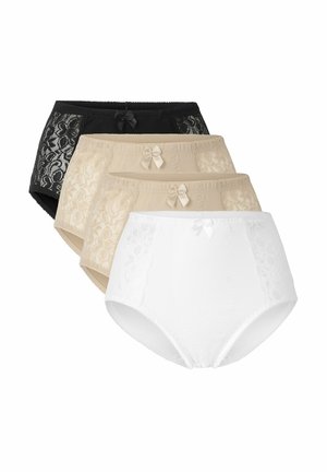 BASIC IN SIDES 4-PACK - Slip - black/white/beige