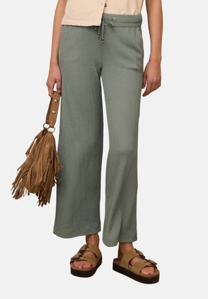 Street One Studio WIDE LEG HOSE IN CRINKLE CRASH STRUKTUR - Bukser - sea spray green