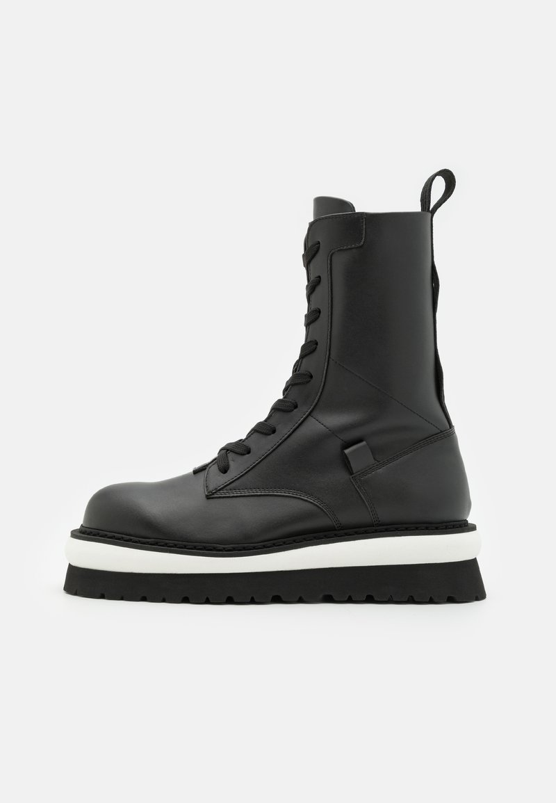 GCDS BUCKLE COMMANDO UNISEX - Μπότες πλατφόρμα - black