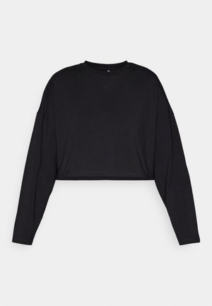 Stronger WASHED CROPPED LONG SLEEVE - Topper langermet - black