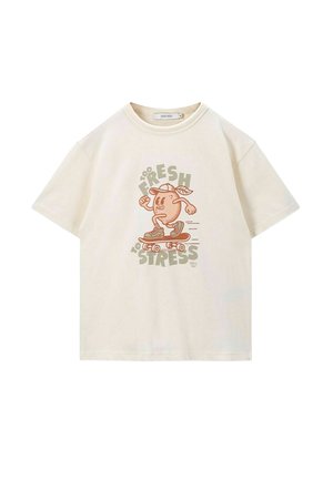 MIT PRINT  - T-shirt imprimé - weiß