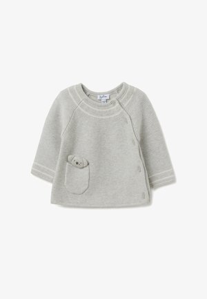 REGULAR FIT WITH KOALA POCKET - Chaqueta de punto - light grey marl