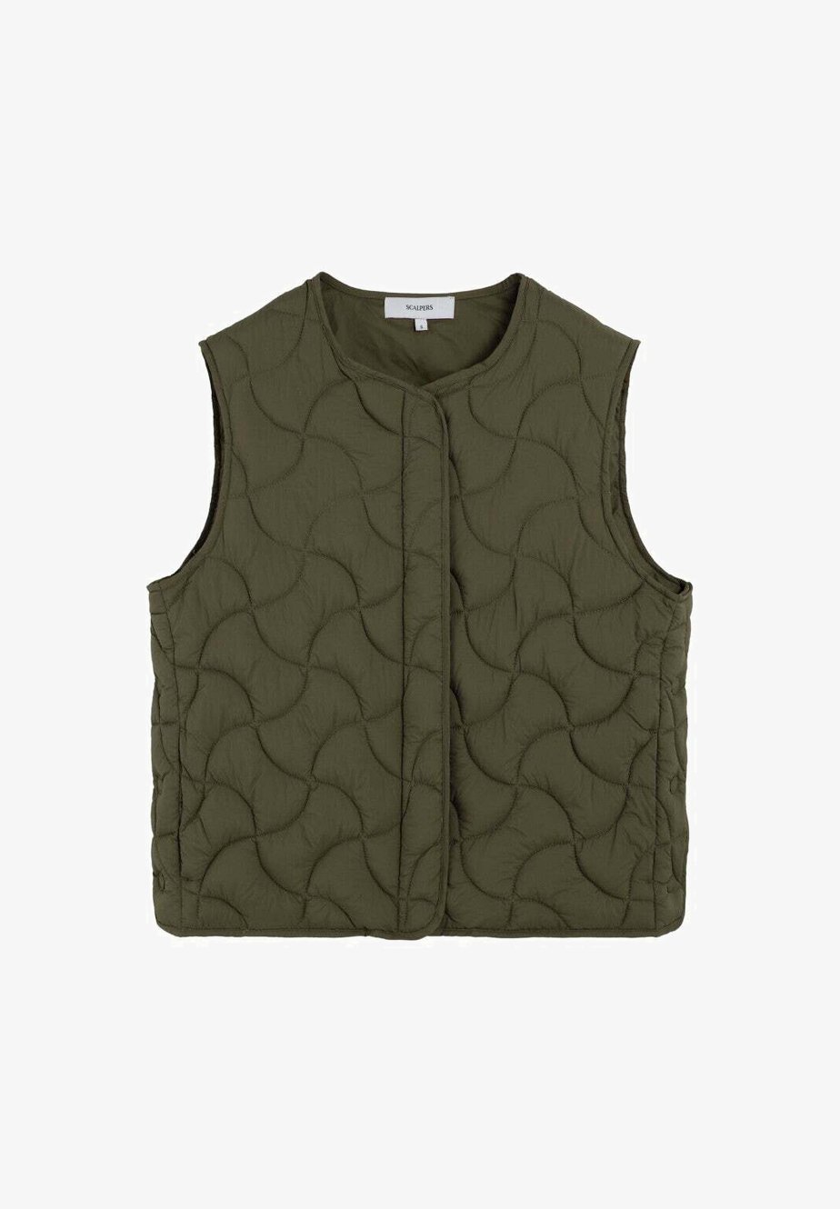 Scalpers GSTAAD Chaleco light khaki/verde claro